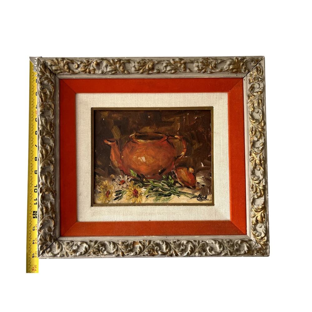 Vintage Nora Lee Craig Oil On Canvas Board Signed Dated 1966 Framed Unique